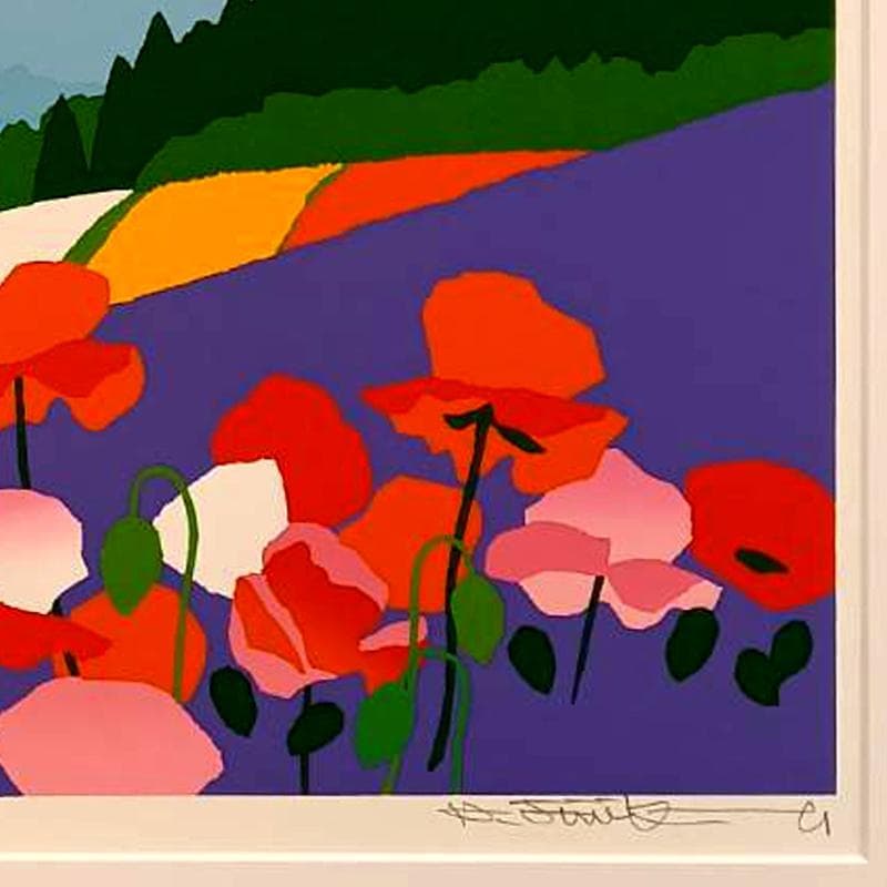 ☆藤倉英幸☆「ポピー揺れる」シルクスクリーン　全紙サイズ　未使用！