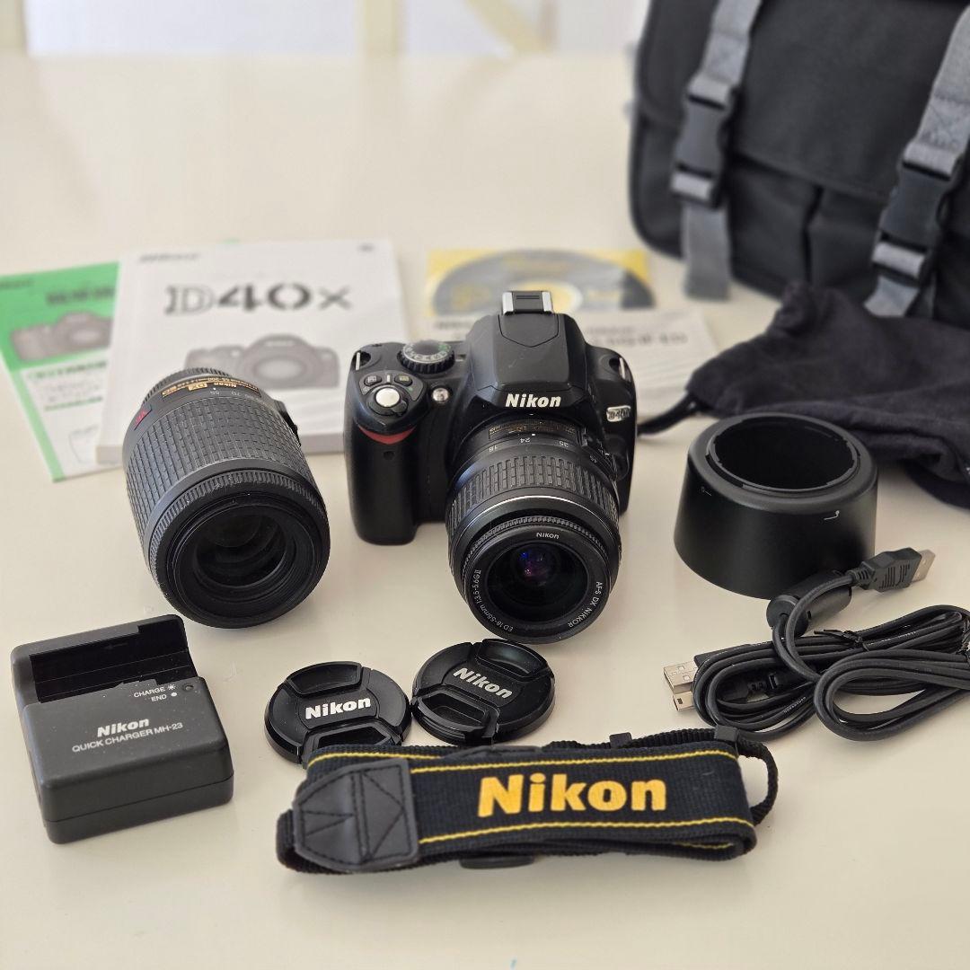 【ニコン】デジタル一眼レフカメラ Nikon D40x ダブルレンズセット