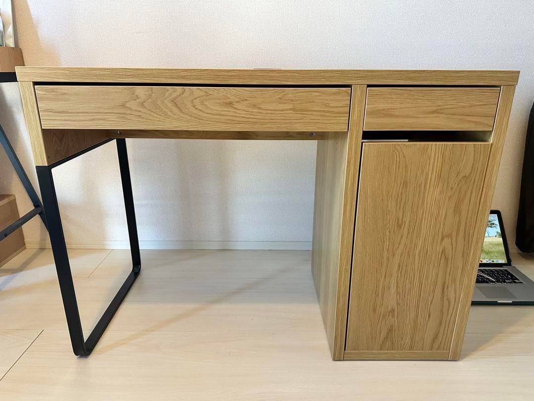 【交渉可】　IKEA ミッケデスクMICKE パソコンデス ク オーク 【美品】