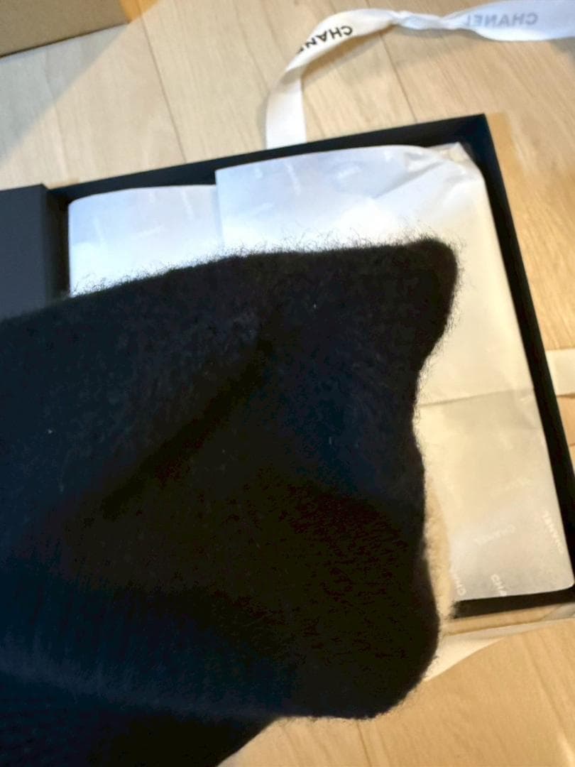 ❤︎　CHANEL ロゴ入りニット帽 ブラック 人気完売商品