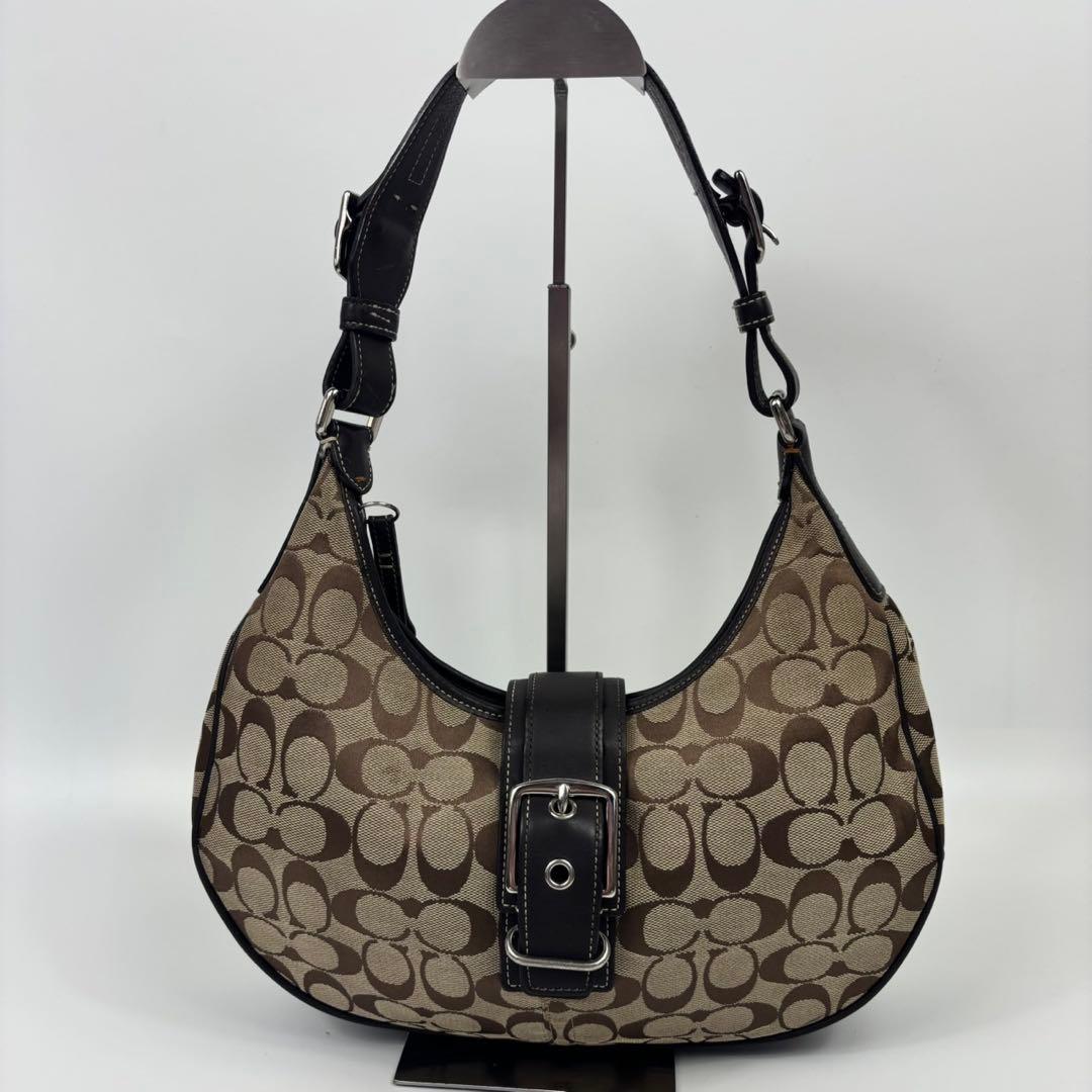 極美 COACHコーチ harfmoon soho leather 6363