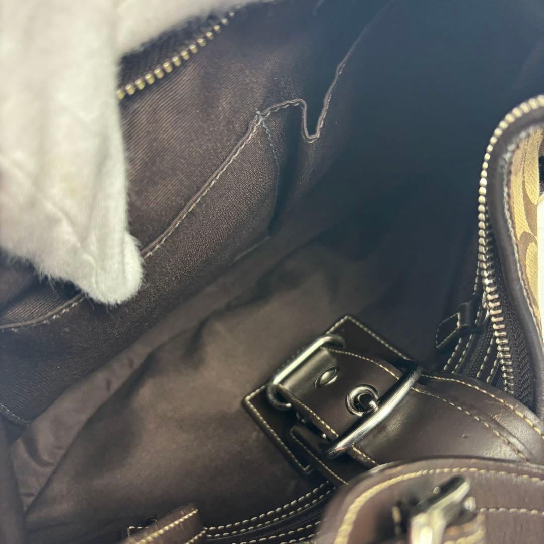 極美 COACHコーチ harfmoon soho leather 6363