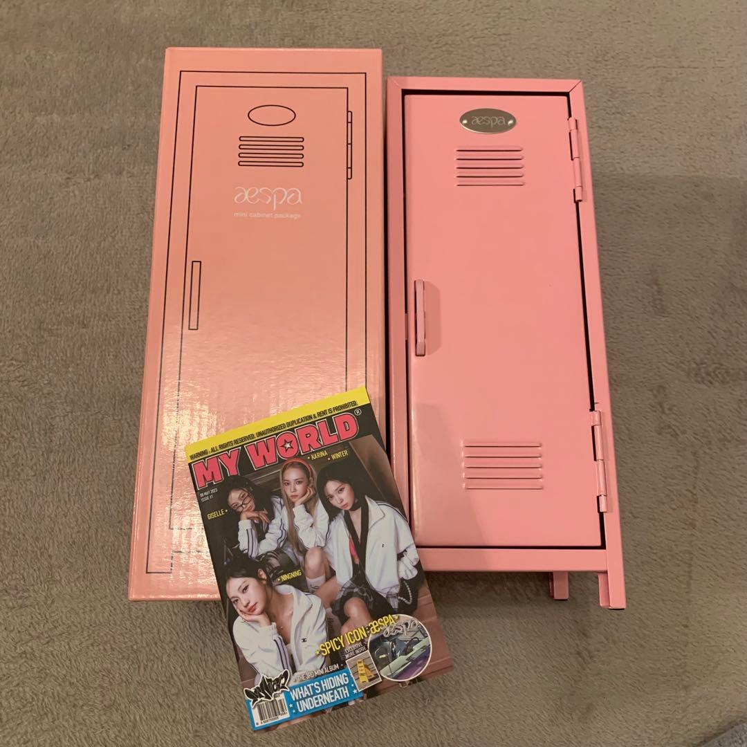 aespa my world ミニ キャビネット ロッカー ピンク エスパ
