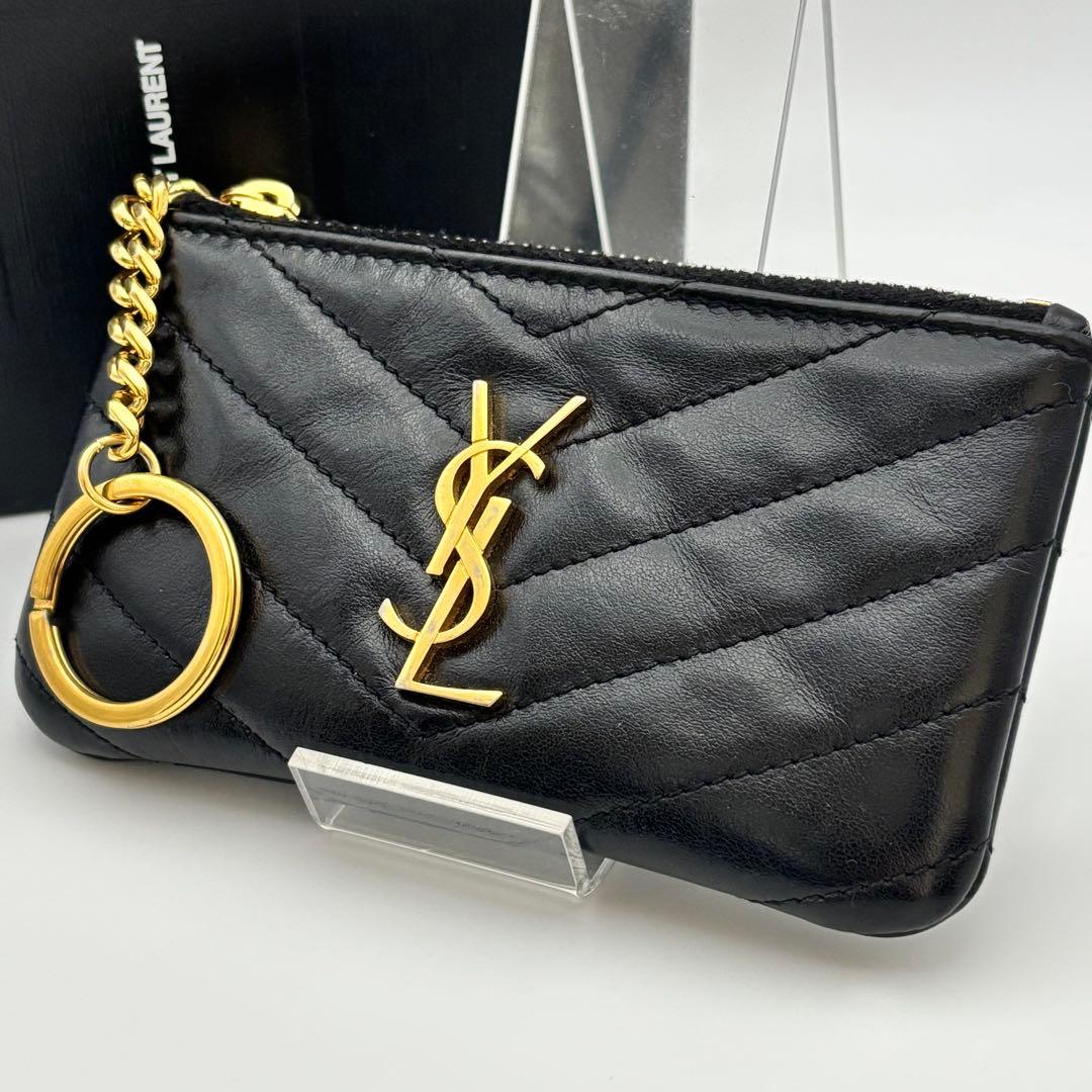 ✨美品✨サンローラン　ケース　キーリング　カサンドラ　キルティング