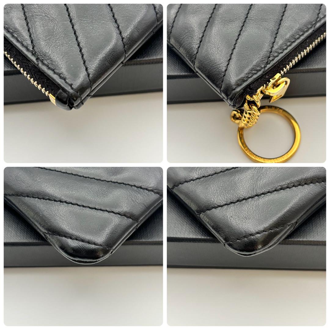 ✨美品✨サンローラン　ケース　キーリング　カサンドラ　キルティング