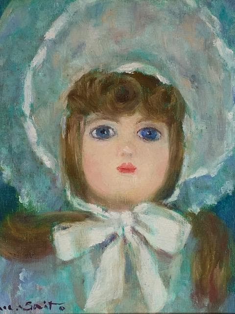 【物故作家】斎藤光子【ジュモーに捧ぐ】白日会・◆油彩Ｆ３号◆評価１２.５万円／号