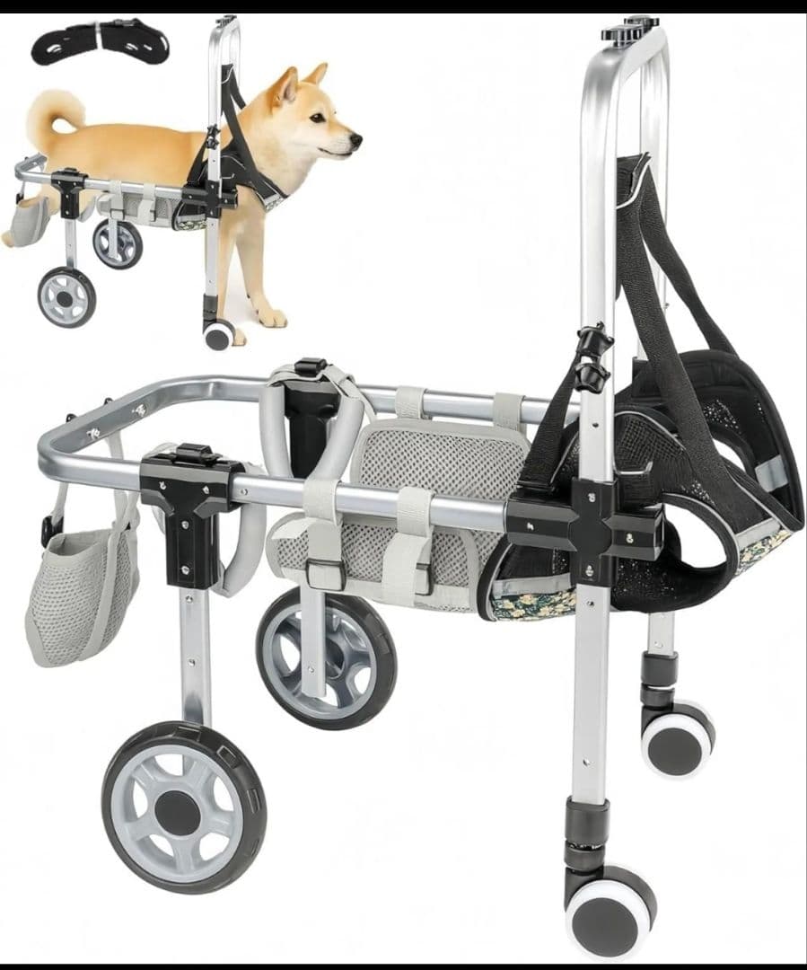 犬用車椅子 犬用歩行器 ペット車椅子 日本語取扱説明書 L 4輪