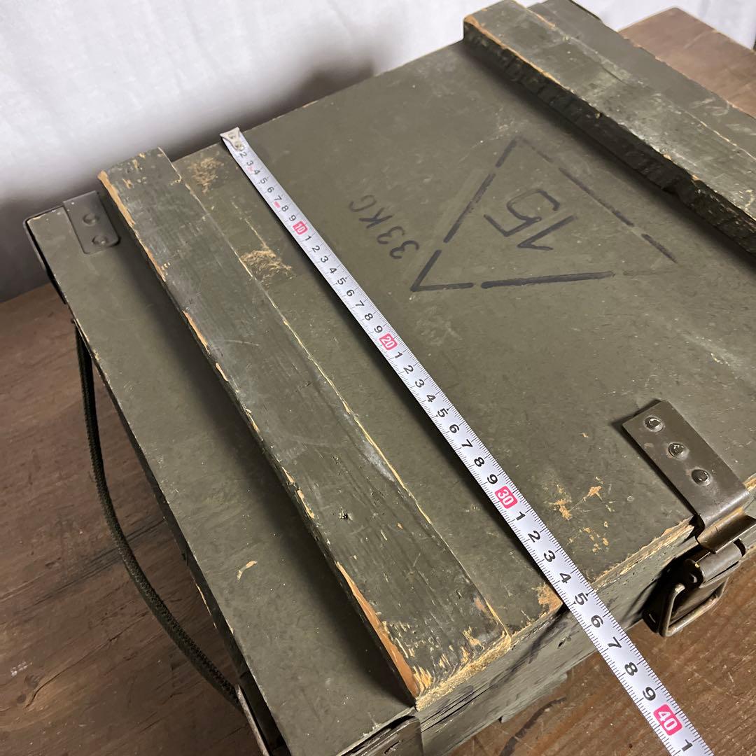 ユーロミリタリー実物◾️木製ボックス キャリーケース アンモボックス 収納ボックス