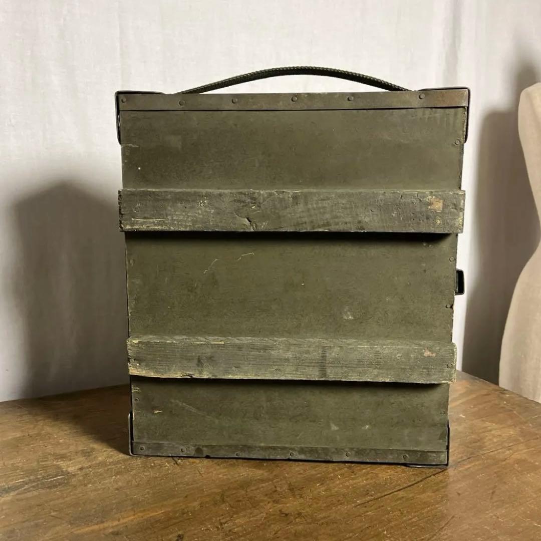 ユーロミリタリー実物◾️木製ボックス キャリーケース アンモボックス 収納ボックス