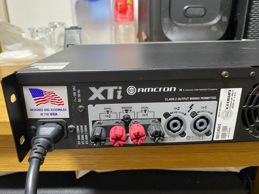 Amcron XTi4000 DSP内蔵 2Ω負荷対応 1600W＋1600W