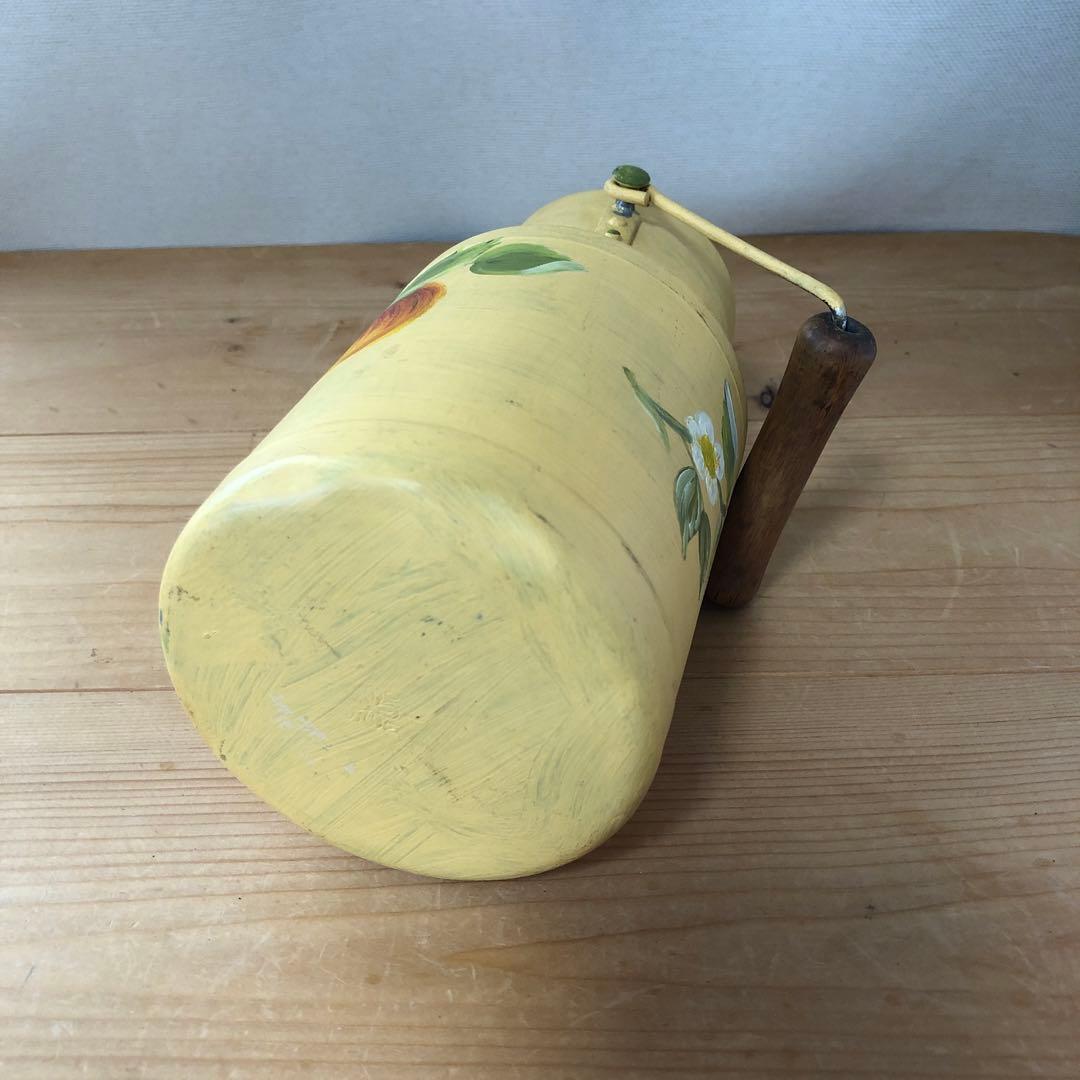 ペイントされた古いミルク缶　アンティーク　フランス　アート　一点物　no.183