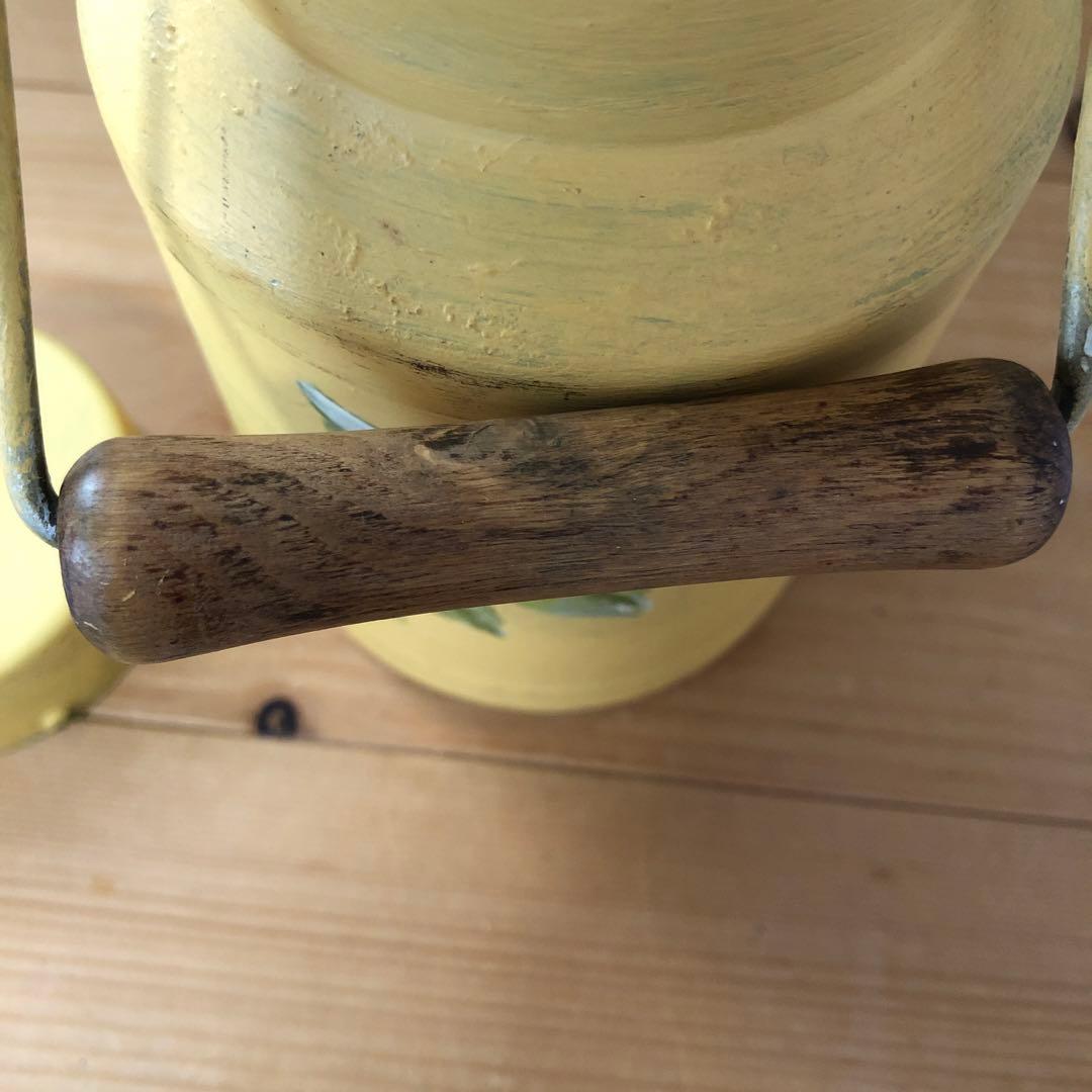 ペイントされた古いミルク缶　アンティーク　フランス　アート　一点物　no.183