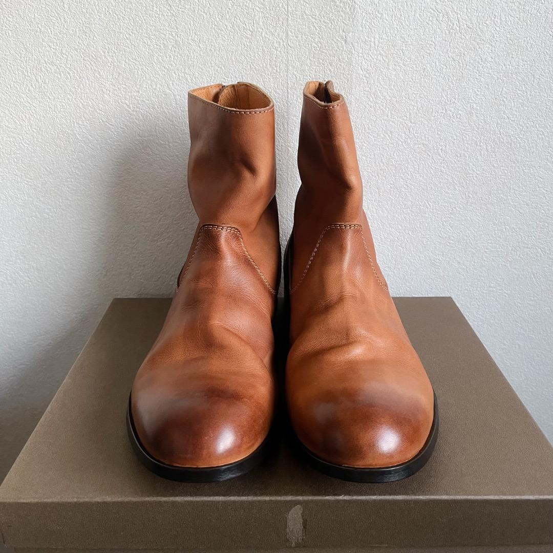 新品 PADRONE バックジップ ブーツ レザー シューズ EDWARD 革靴