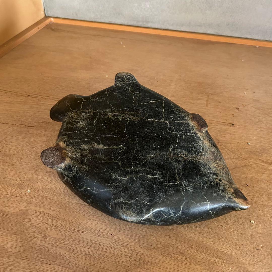 【特大】天然石 カメ 置物　重量6.5kg、30cm超え