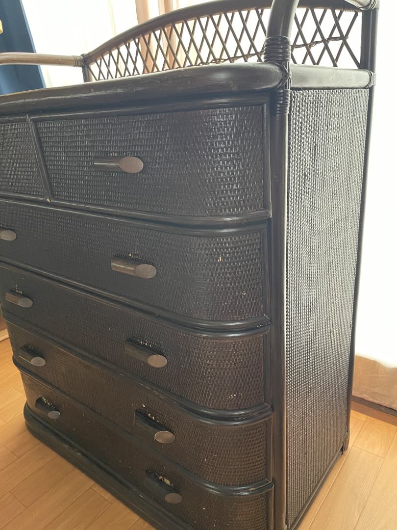 アンティークラタン風タンス