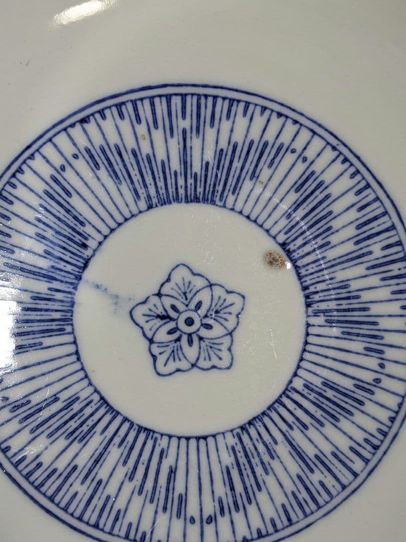 ♦明治時代 古伊万里 染付暦手大鉢三川内焼 平戸焼アンティーク骨董品コレクション