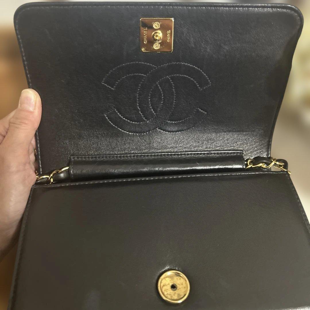 ☆本物☆シャネル　ミニマトラッセ　ブラック　ラムスキン　プッシュロック