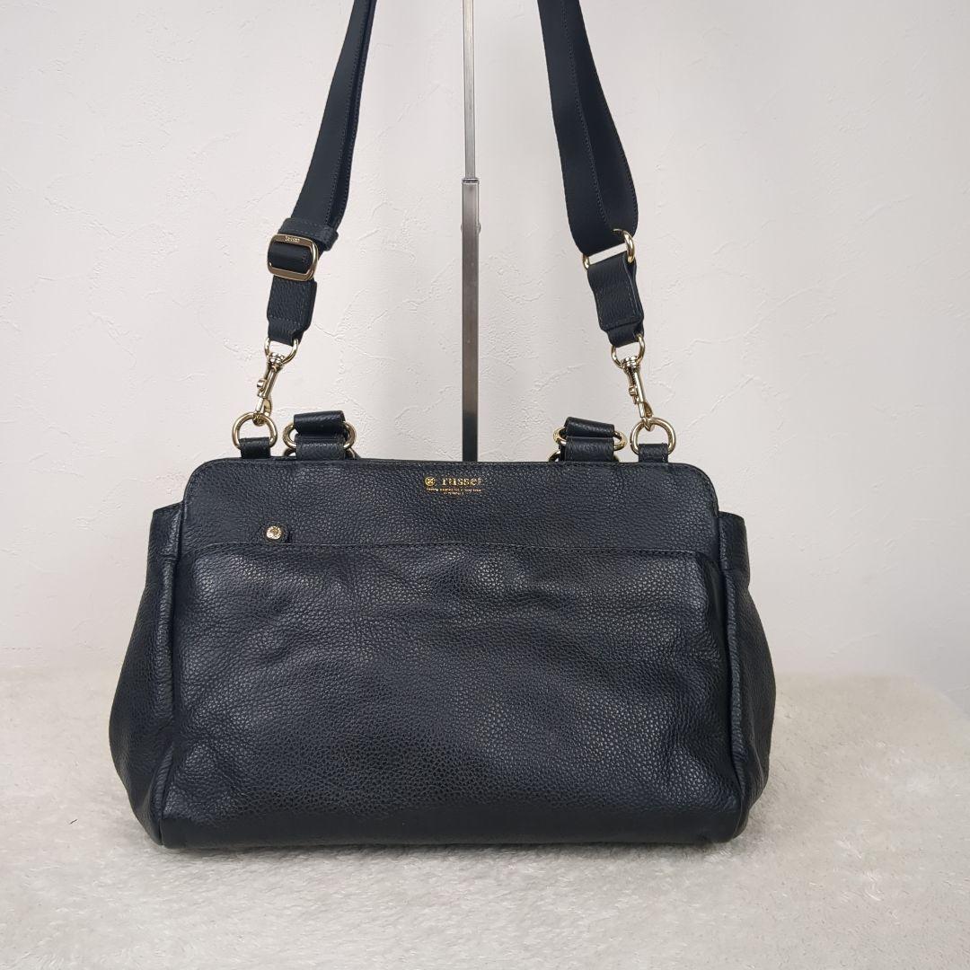 【美品】archive bag　ラシット　シボ　レザー　2way　Y2K　黒