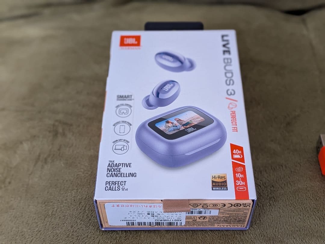 JBL LIVE BUDS 3 パープル 完全ワイヤレスイヤホン液晶ケース・美品