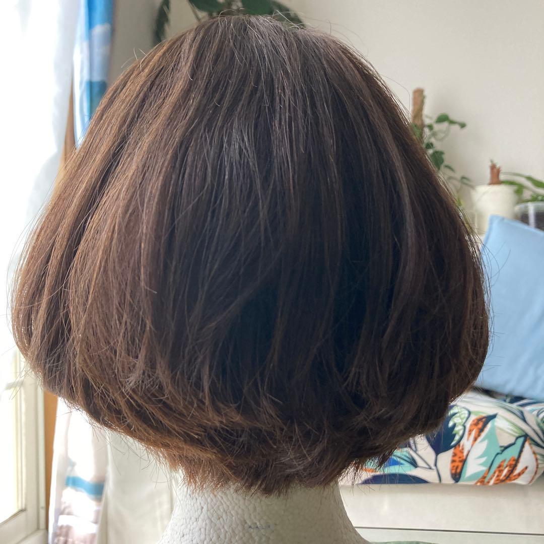 百合子ウィッグ　Sサイズ 50〜53cm ブラウンショートボブウィッグ