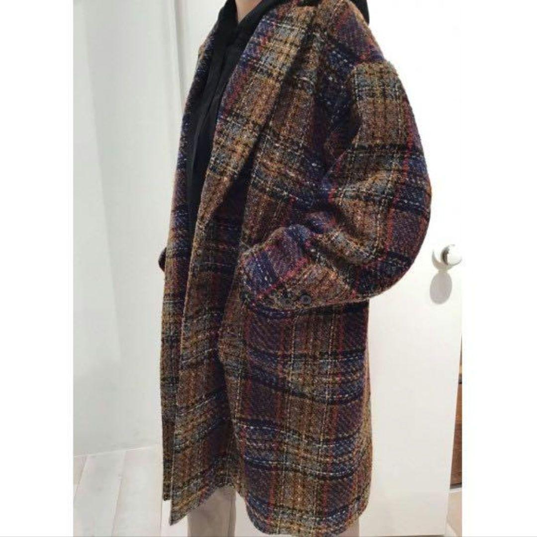 RNA バルキーチェックルーズ チェスターコート