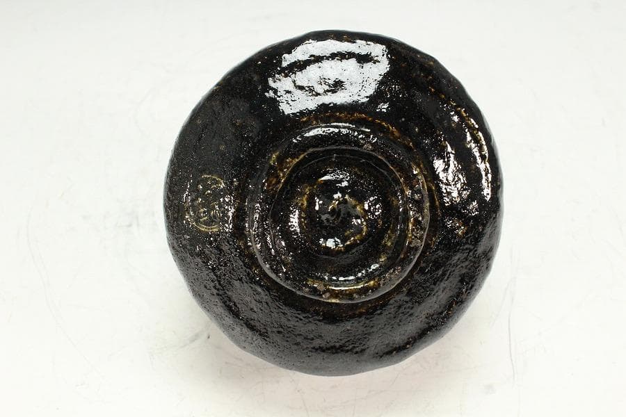 茶道具 黒楽茶碗 宗全 在銘 古美術 時代物(K-YC523)
