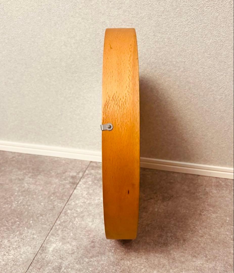 英国 ブランド IN HOUSE 壁掛け時計 40cm ナチュラルウッド ガラス