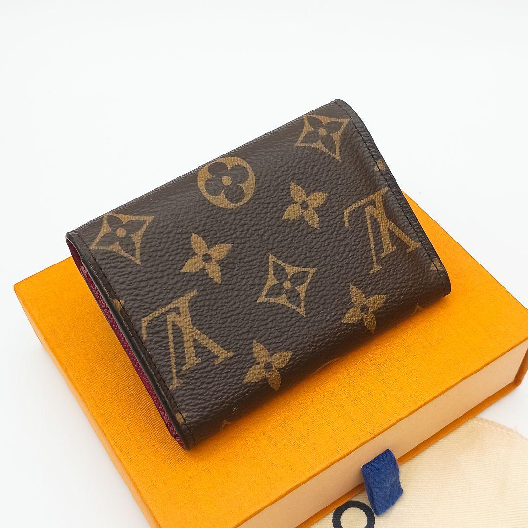 【美品S】ルイヴィトン　ポルトモネロザリ　モノグラム　フューシャ　ケース