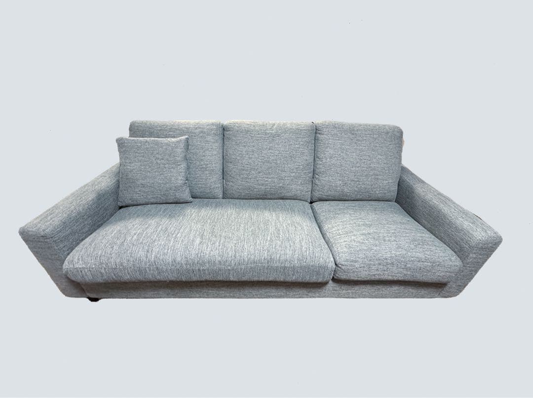 【べべ】引っ越しのため処分　ニトリ　3人掛け　ファブリックソファ　グレー