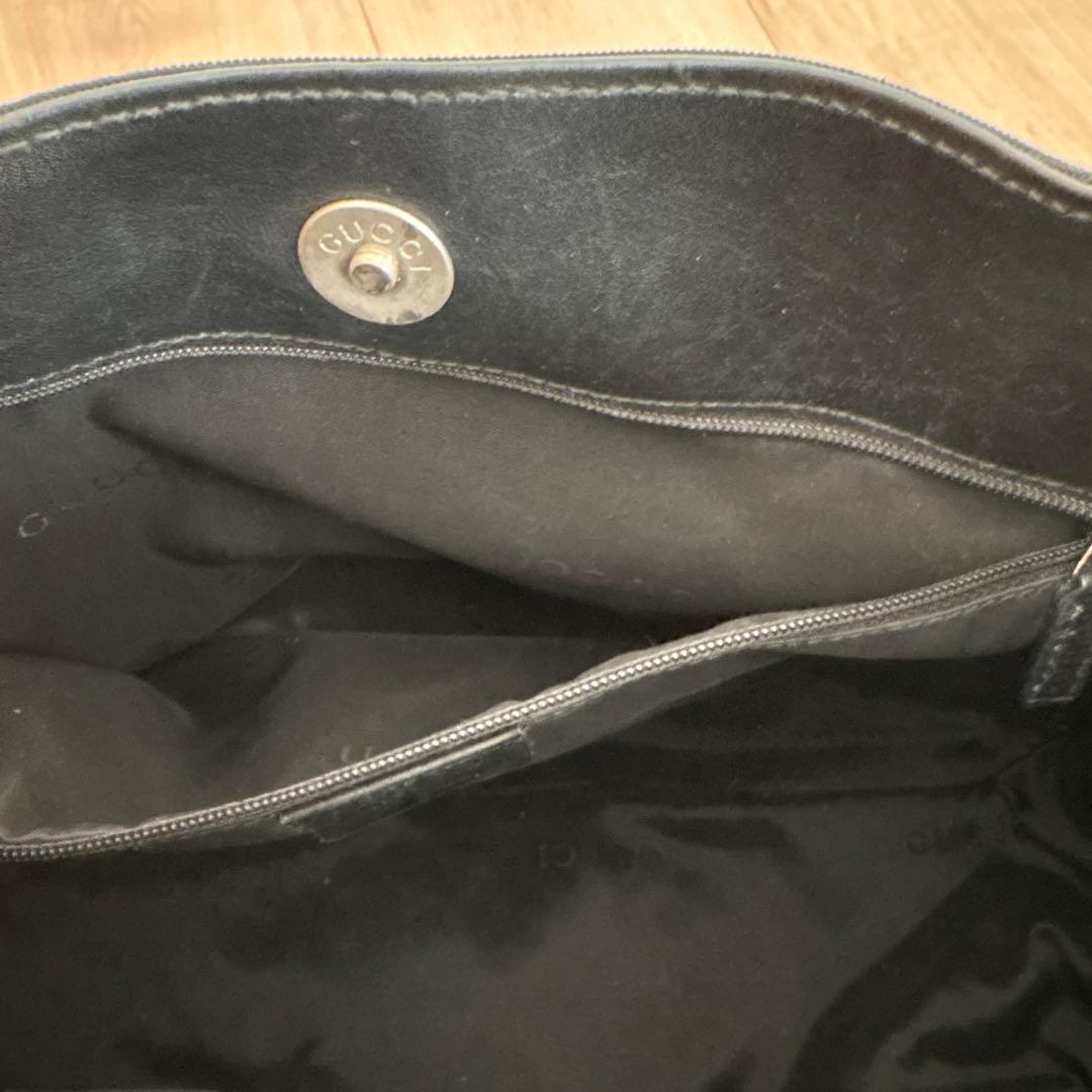 GUCCI グッチ ナイロン×レザー 肩掛けバッグ ワンショルダー　黒