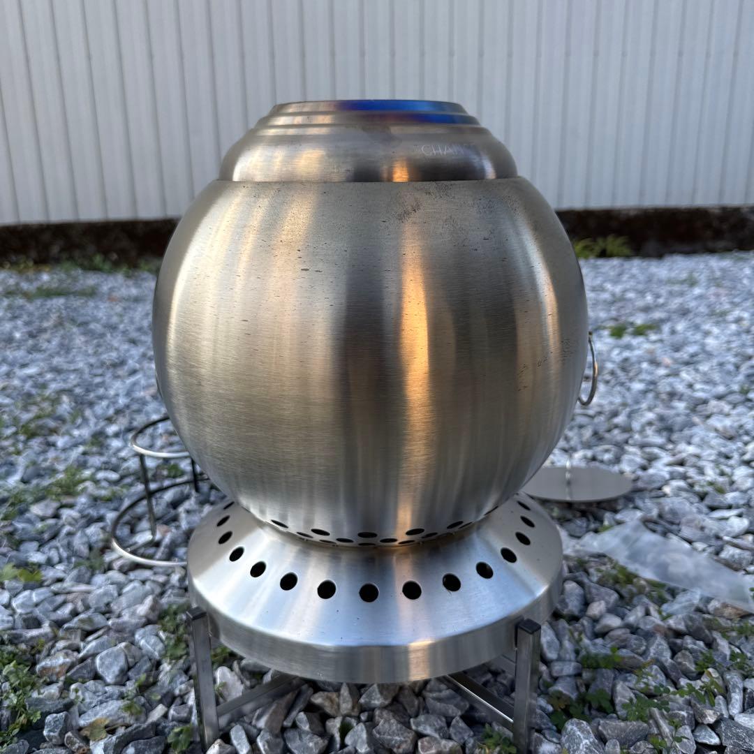 change moore 焚火台　新升级 二次燃焼焚き火台 球形