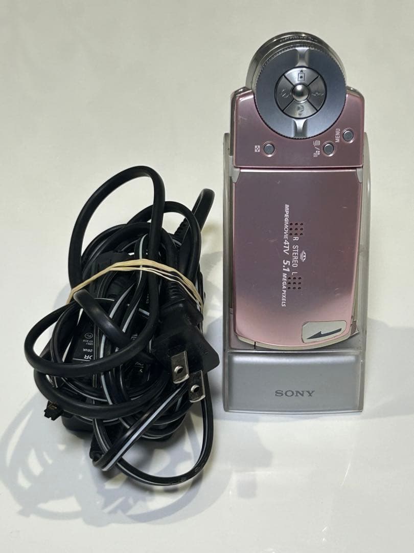 Sony cyber shot ビデオカメラ本体 ピンク 充電ケーブル付き