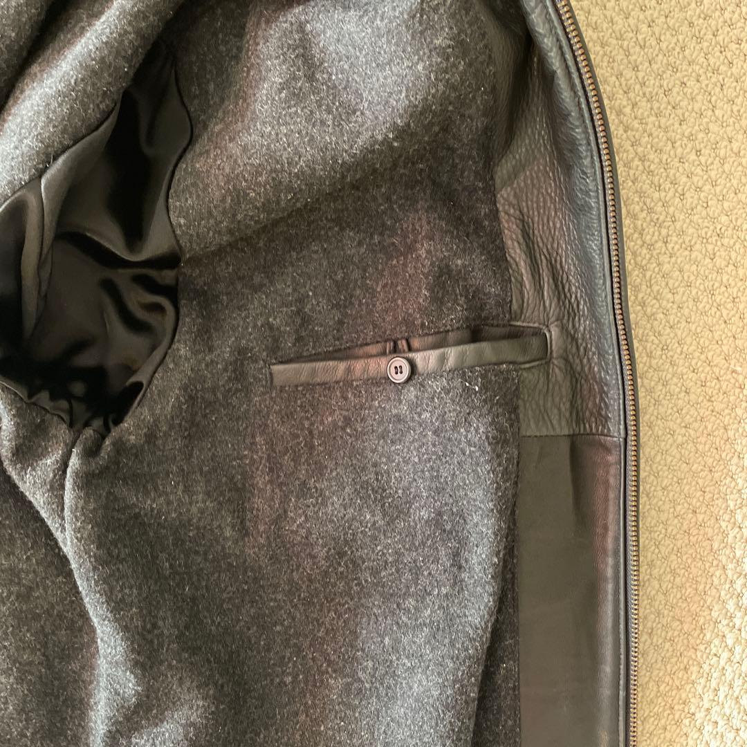 Brooks Brothers ブラック レザー ジャケット L