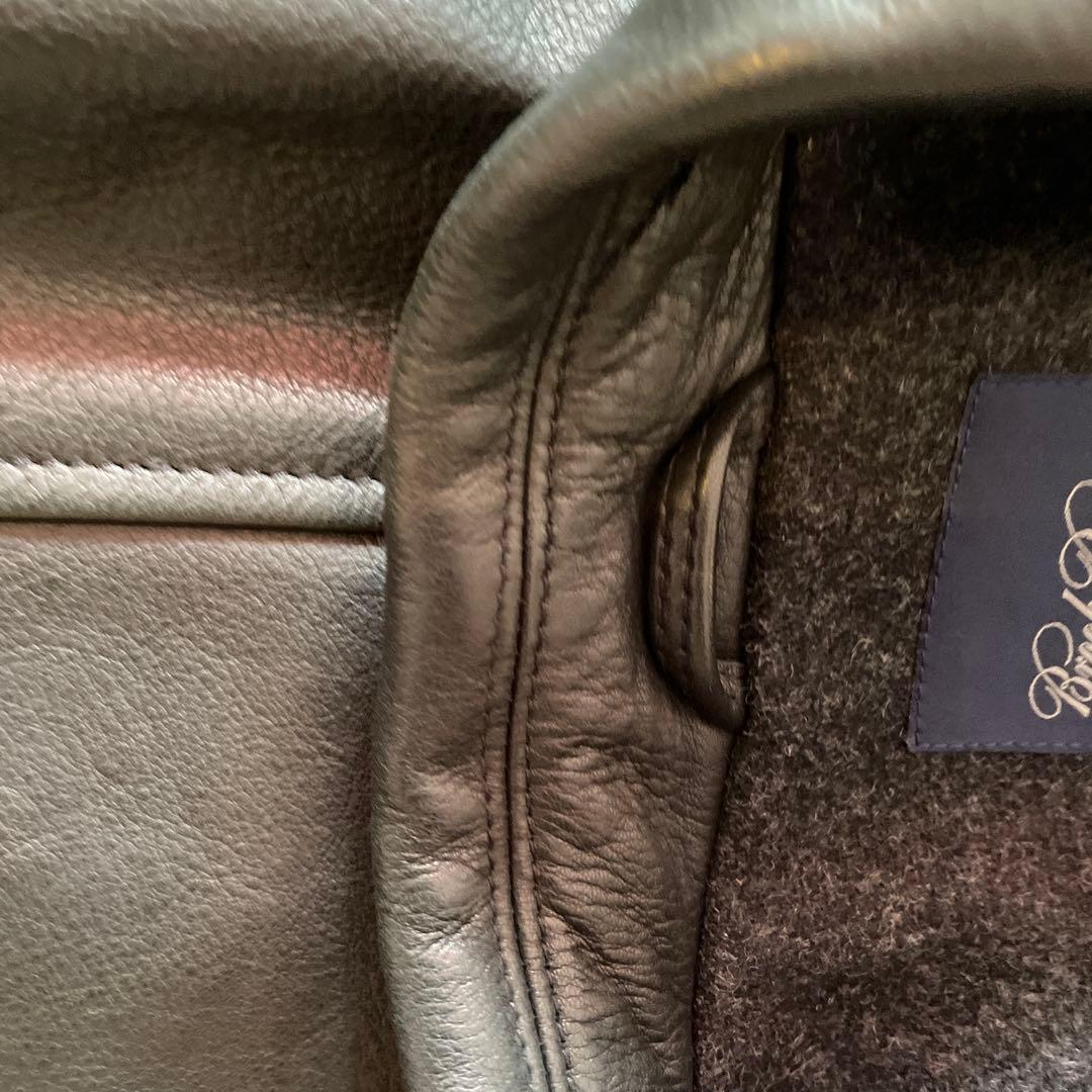 Brooks Brothers ブラック レザー ジャケット L