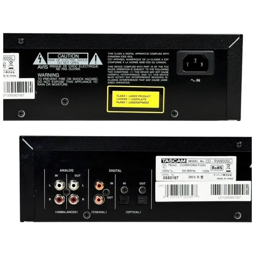 ◆CD再生履歴0時間◆TASCAM CDレコーダー業務用 CD-RW900SL