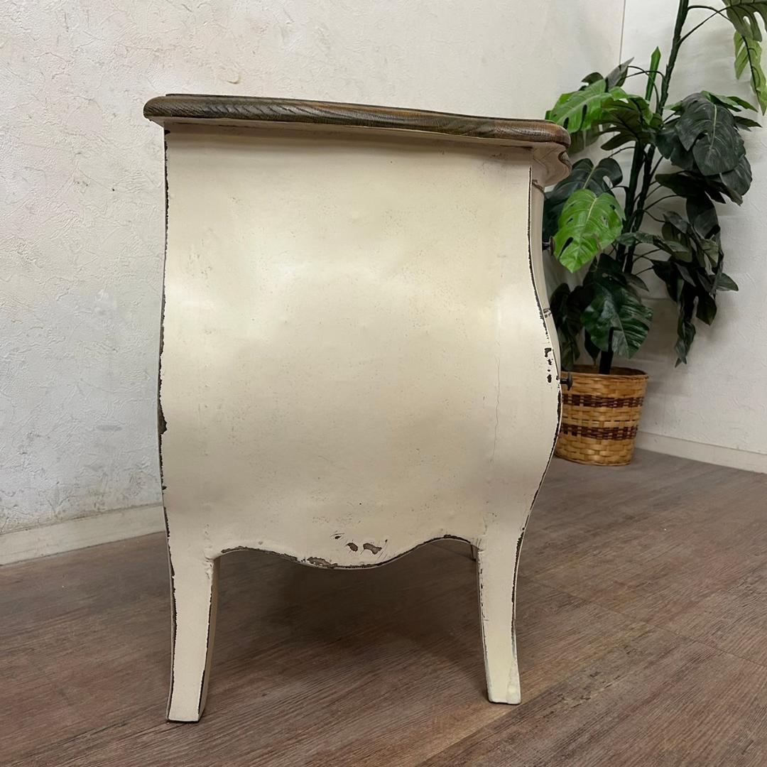 M.アウトレット シャビー仕上げ　サイドデスク　チェスト　アンティーク調