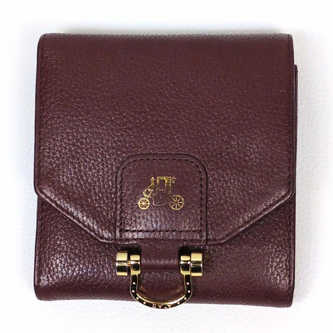アタオ ロトロ ウォレット 二つ折り財布 バーガンディ