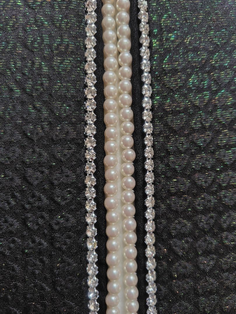 帯揚げ　帯締め　重ね衿　黒系　振袖用　成人式　総絞り　ラメ　ラインストーン