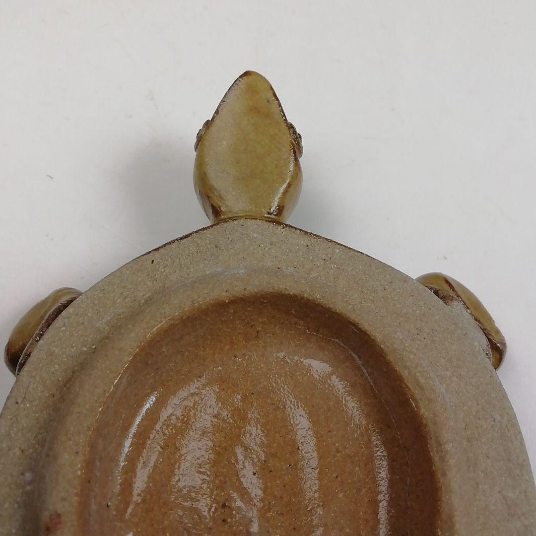 Ｔ８９９　香合　『織部　亀』『松本鉄山 作』　共箱　茶道具