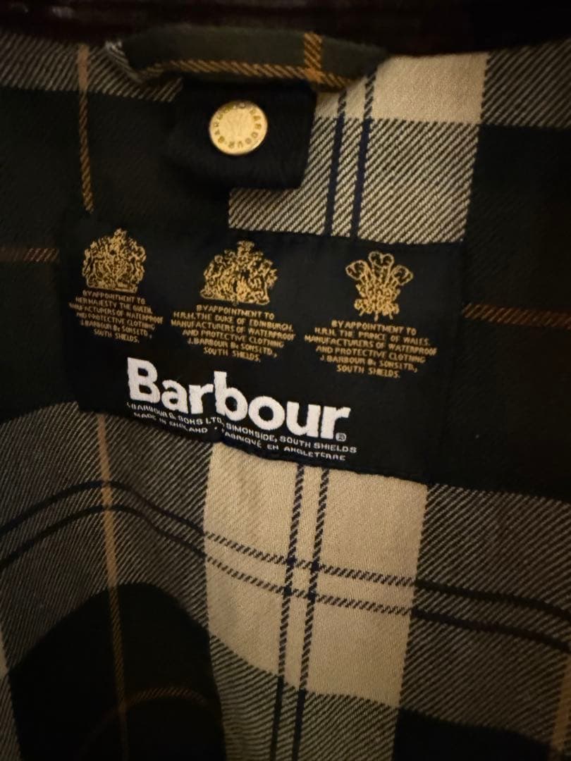 Barbour ブラウンジャケット コーデュロイ襟　slビデイル34