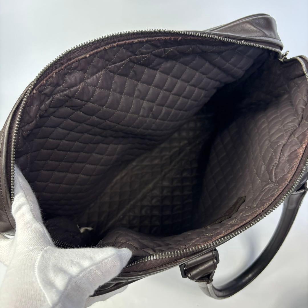 ボッテガヴェネタ　ビジネスバッグ　イントレチャート　レザー　ブラウン　A4可能