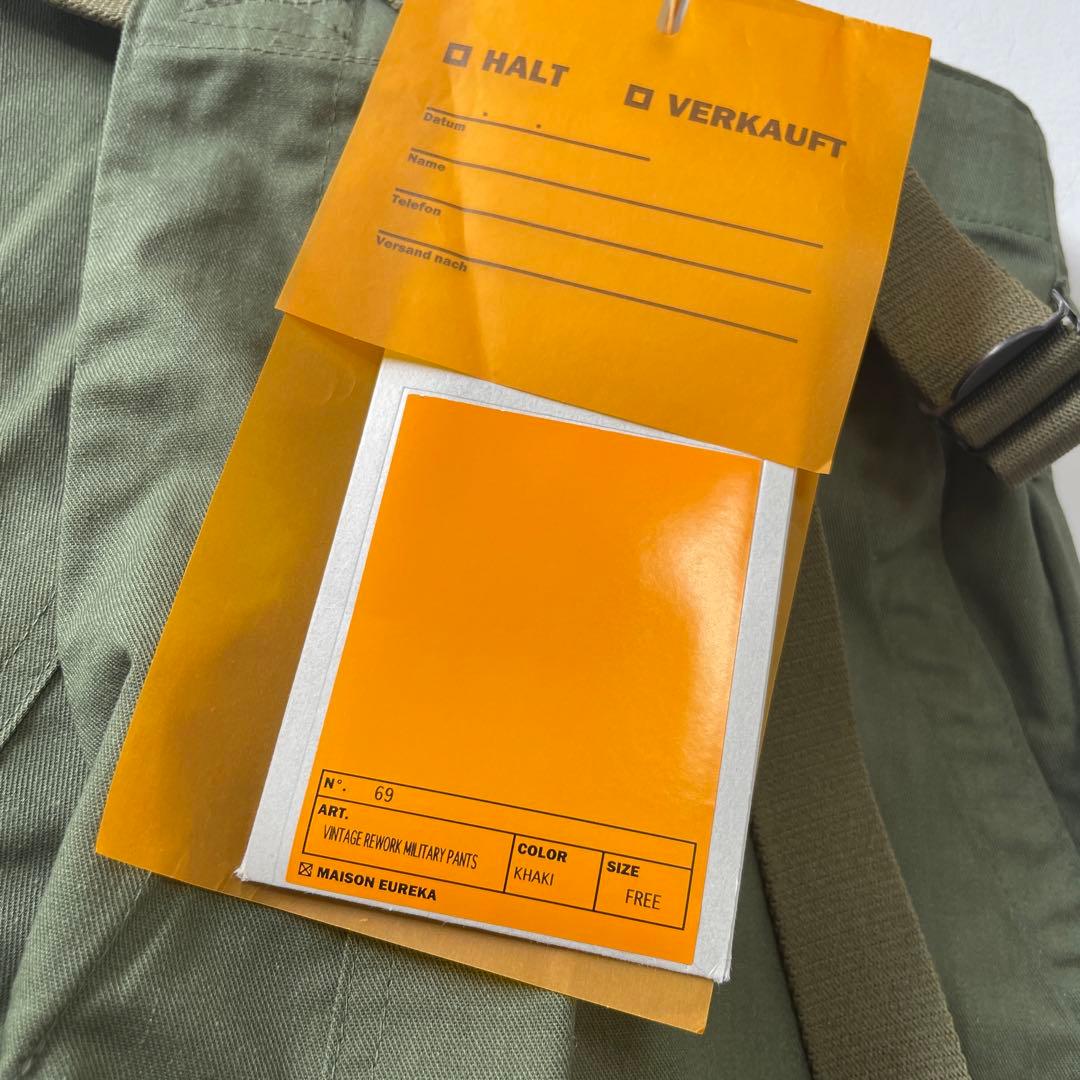 新品 メゾンエウレカ VINTAGE REWORK MILITARY PANTS