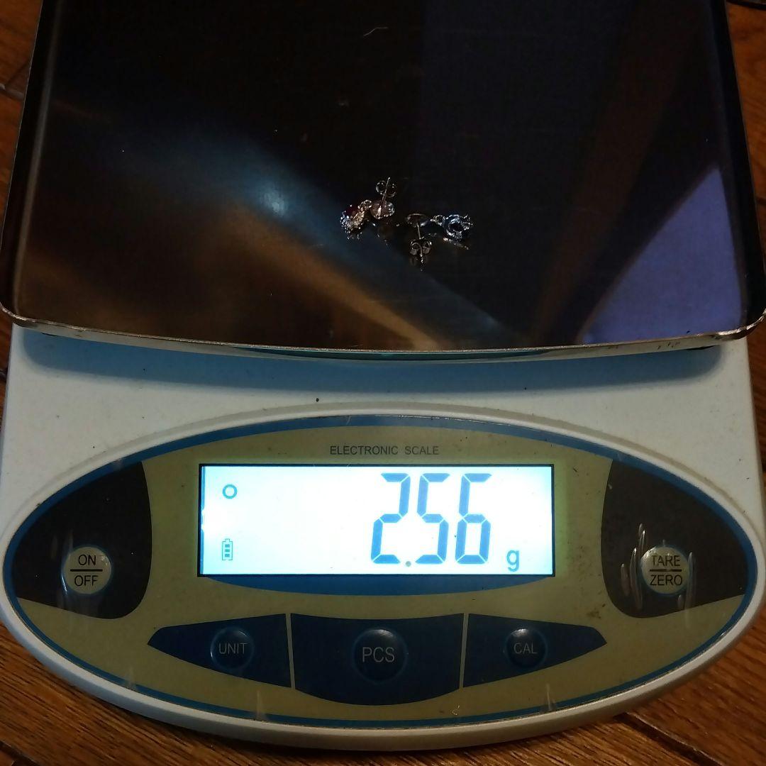 PT850★ルビー＆ダイヤモンド★デザインピアス★