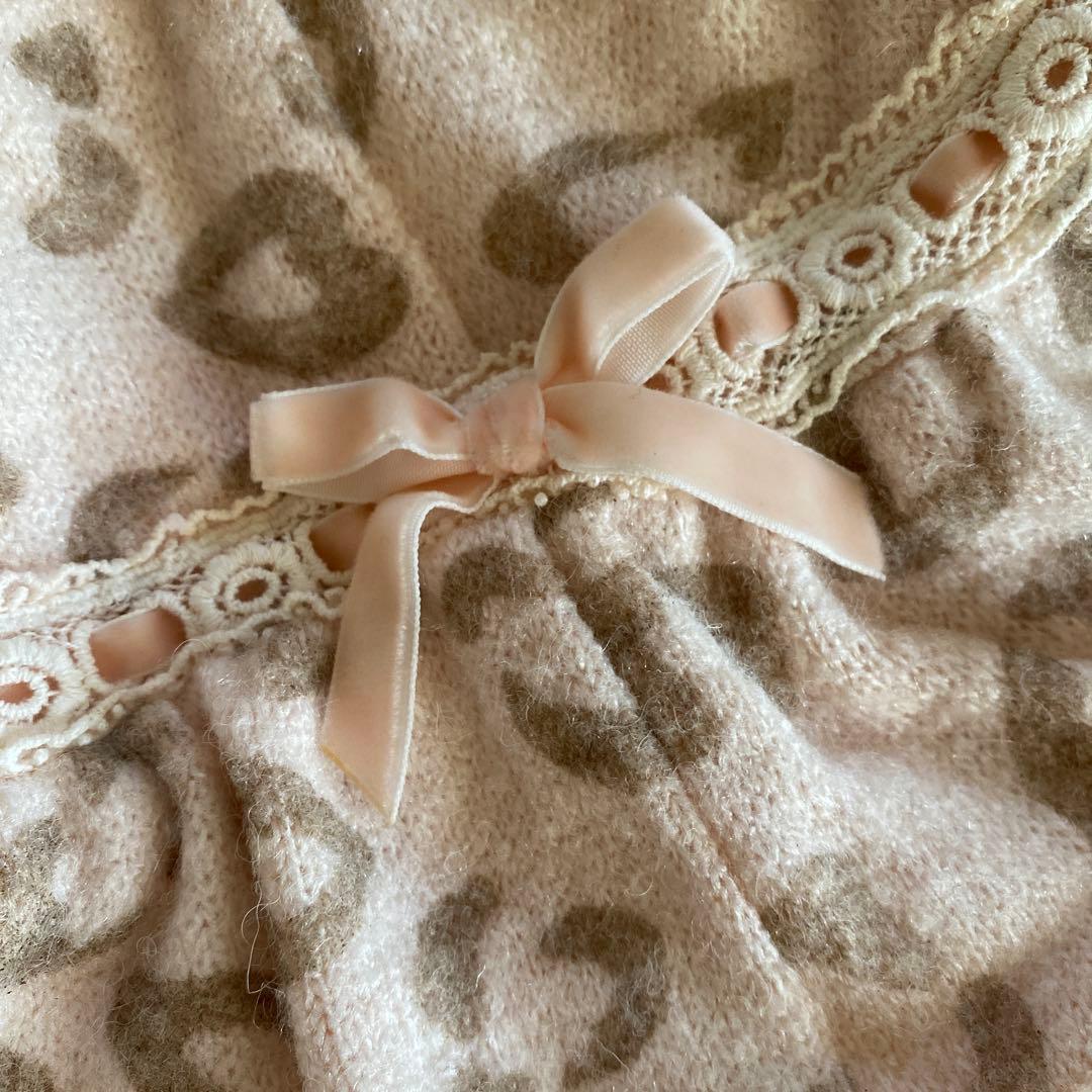 LIZ LISA スカパン　ミニスカート　フリル　起毛 ヒョウ柄　ピンク