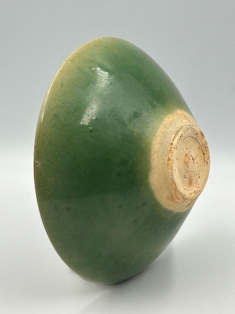 ★0030宋時代　吉州窯 緑釉鳳紋碗 磁器 ★天目茶碗 茶道具 茶器 唐物