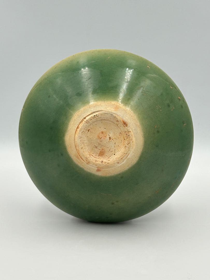 ★0030宋時代　吉州窯 緑釉鳳紋碗 磁器 ★天目茶碗 茶道具 茶器 唐物
