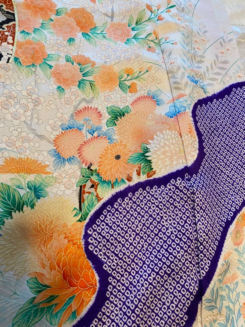 振袖2点セット　袋帯　振袖　着物　鹿子　牡丹　袴　卒業式　成人式