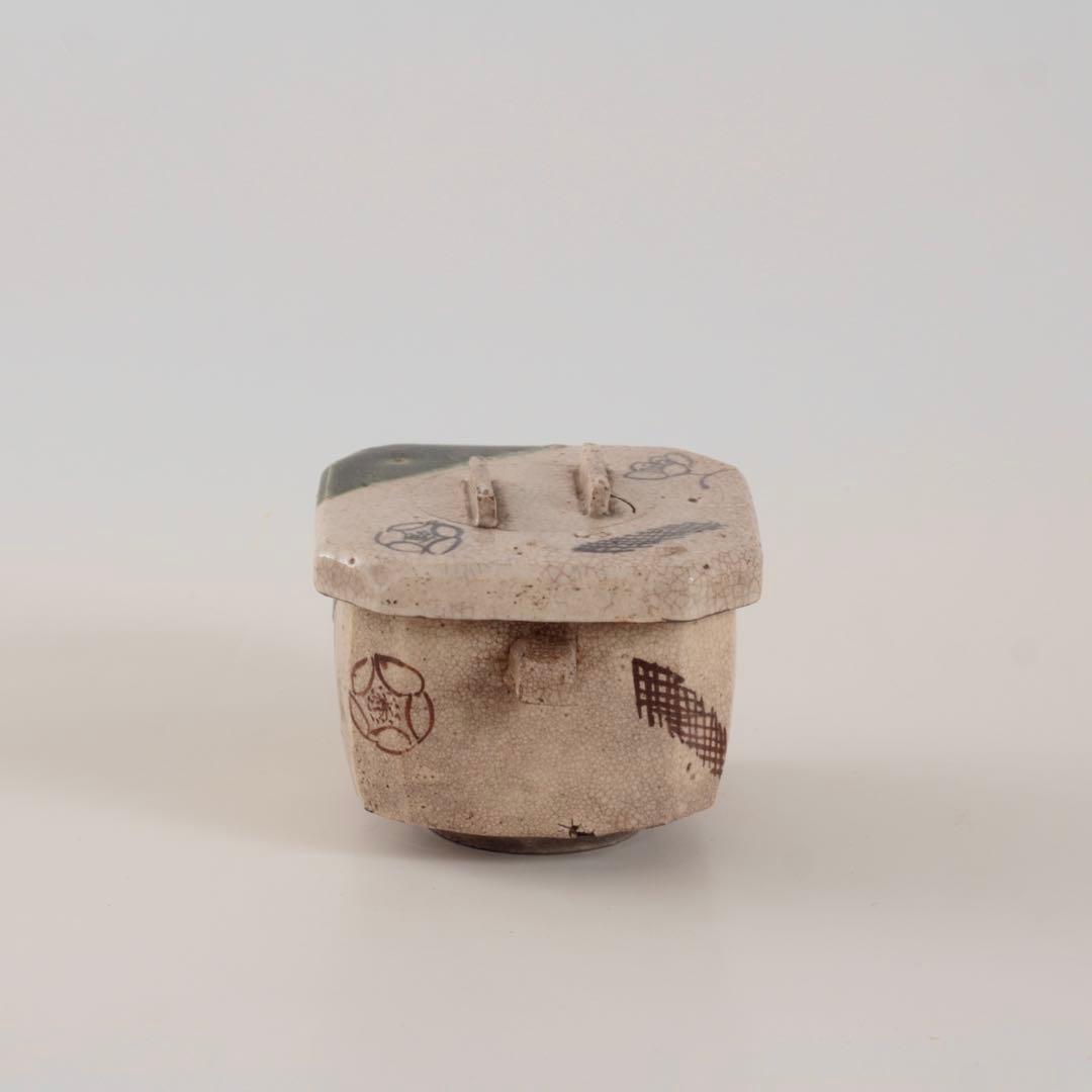 復興織部 再興織部 向付 四方形茶碗 No.3 古美術 古道具 アンティーク