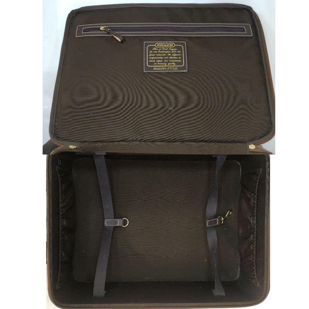 コーチ キャリーケース 旅行鞄 キャンバス×レザー シグネチャー