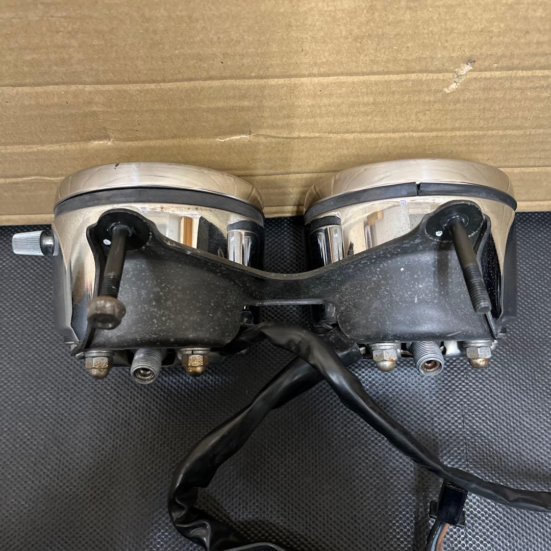 SR400用純正スピードメーター、タコメーターセット ステー付 1JR